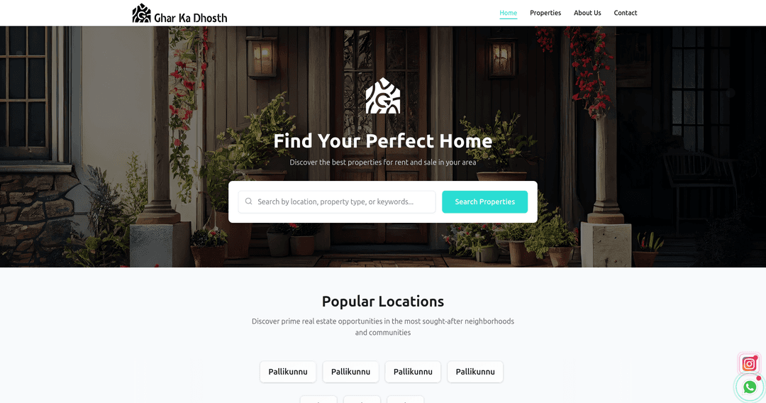 Ghar Ka Dhosth - Real Estate Platform